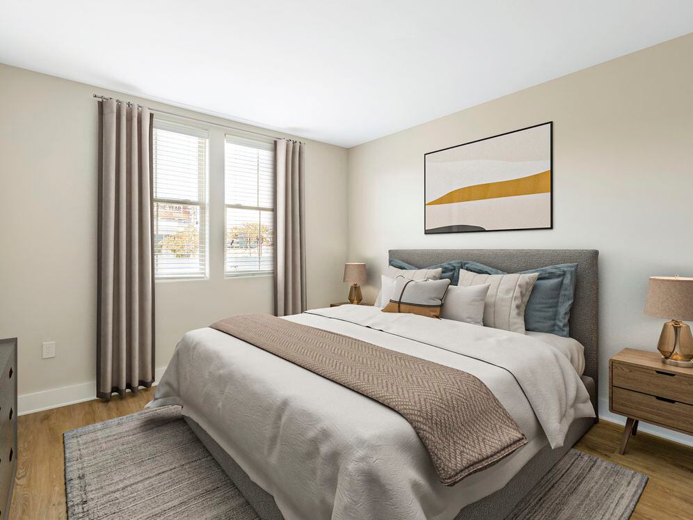 Renovated Package I bedroom with hard surface flooring