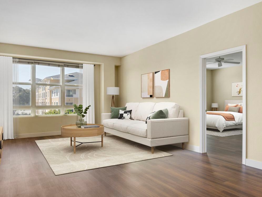 Classic Package II living room with hard surface flooring