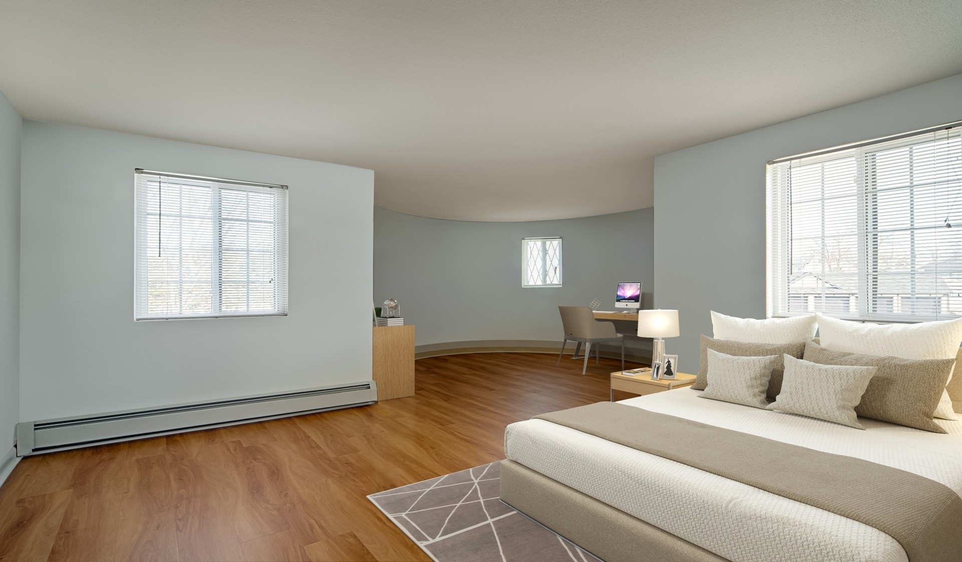 Windsor master bedroom with turret