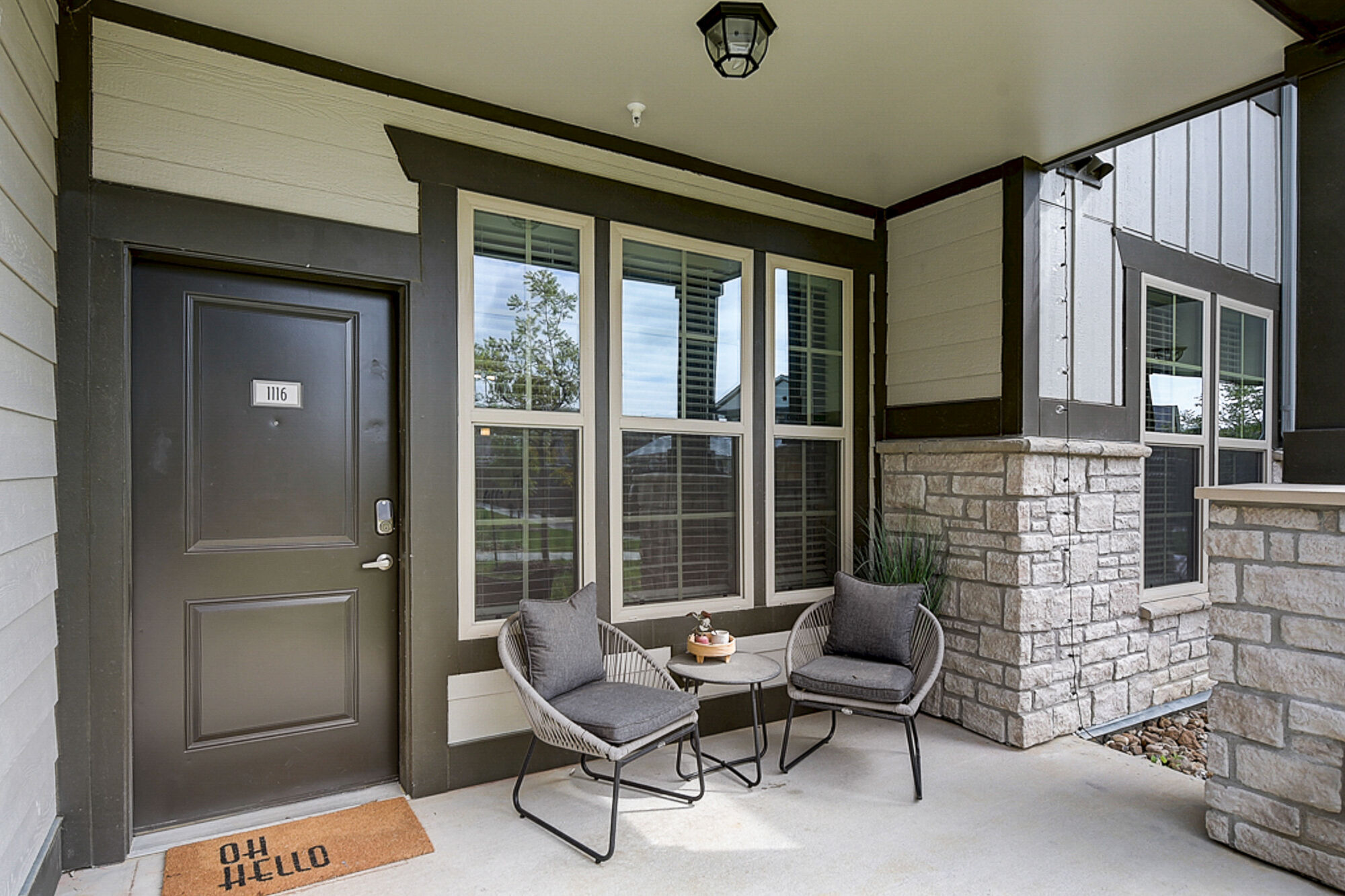 Welcoming front patio