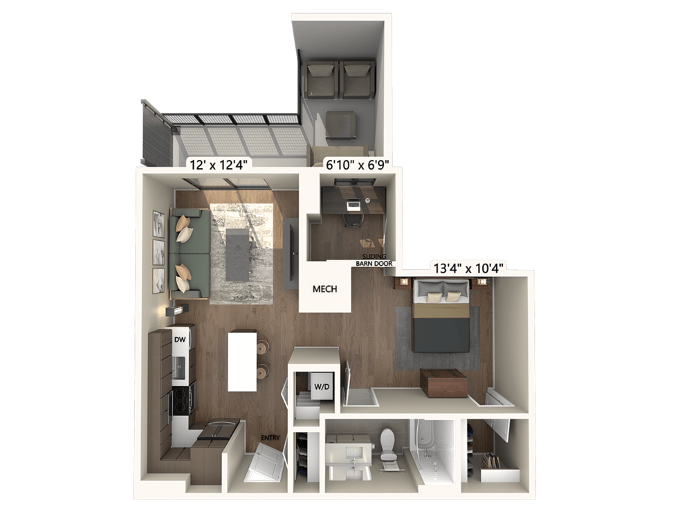 Upgrade Collection II | Studio, One-Bath (681 sq ft) S2