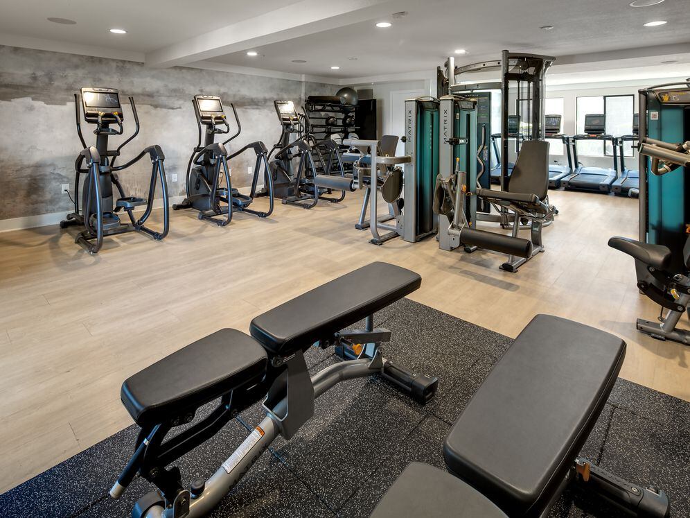 Fitness center with strength and cardio equipment