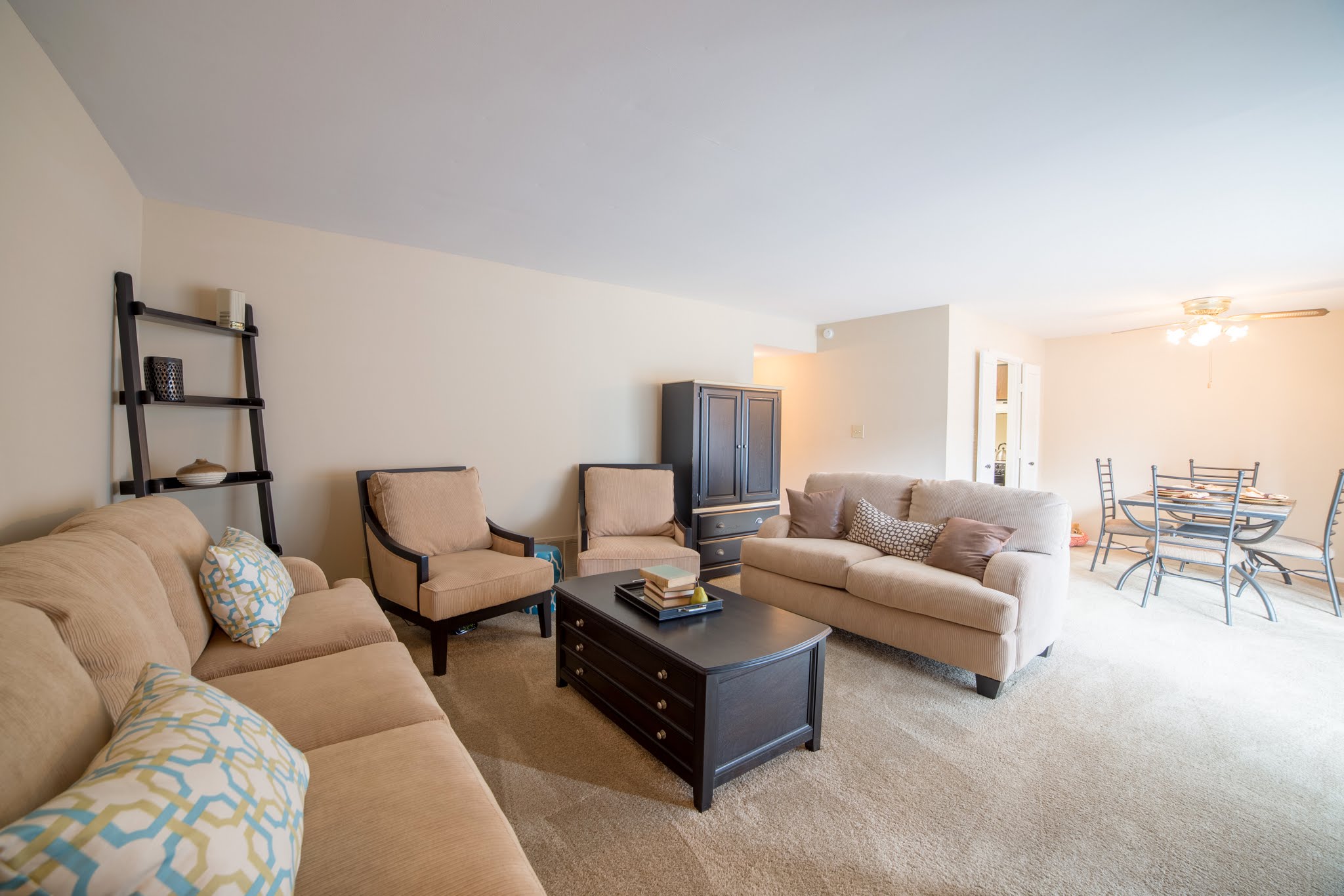 Living Room in 2 Bed- 2 Bath Apartment