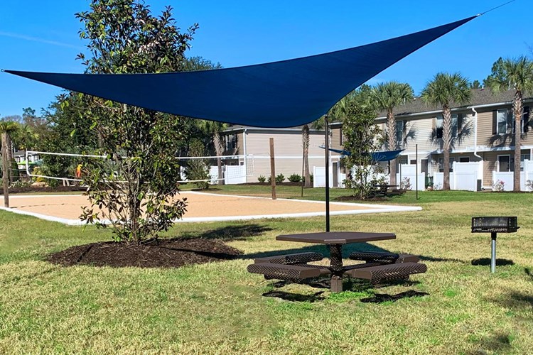 Enjoy a picnic with friends and family in our shaded picnic area with charcoal grill.