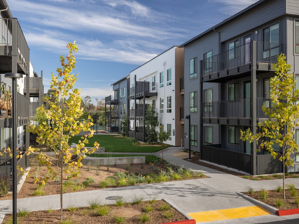 Landscaped courtyard