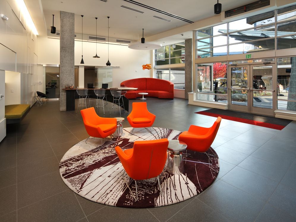 Lounge with multiple seating areas