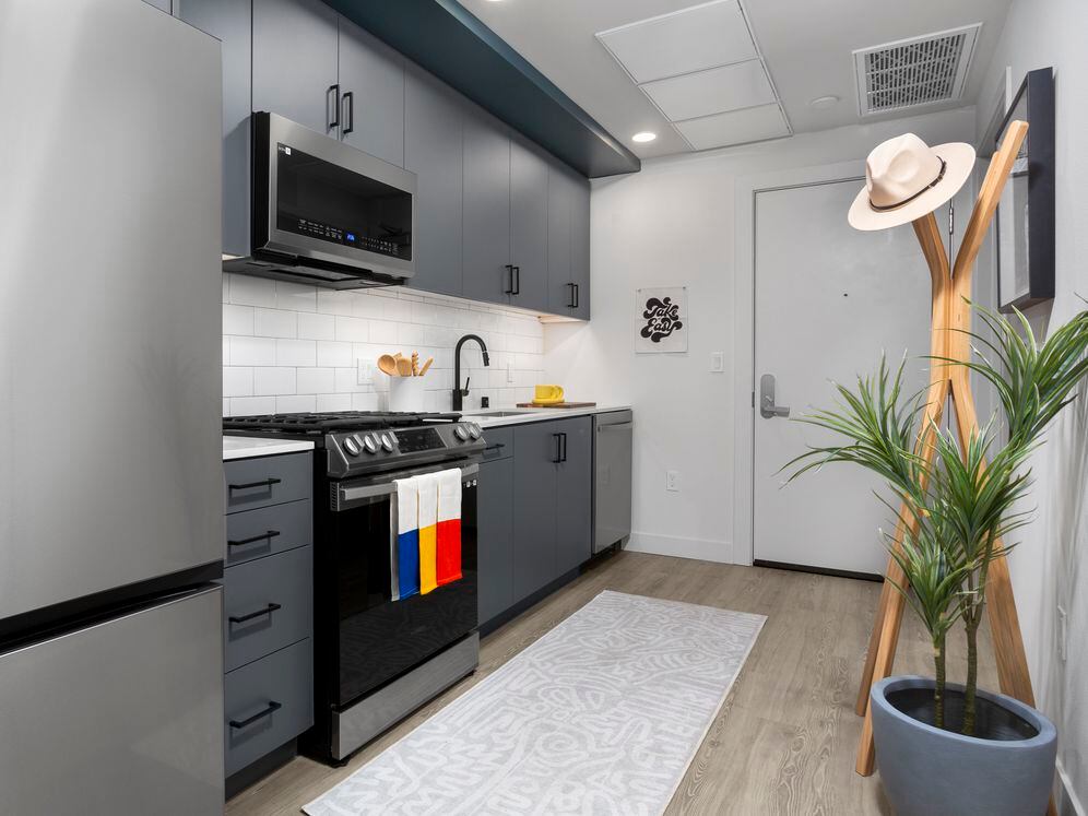 Finish Package II Kitchen with stainless steel appliances and hard-surface flooring