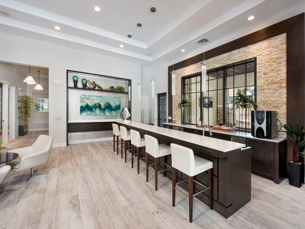 Resident lounge with entertaining kitchen