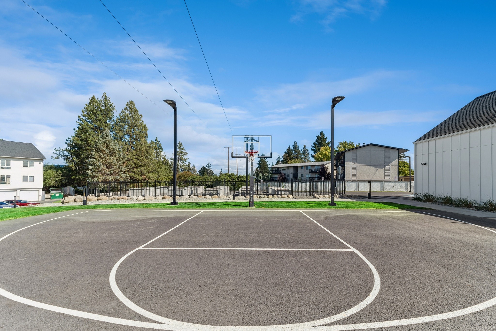 Half-Court Basketball Court