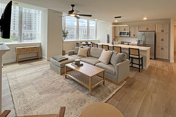 Model A2 - Living Area | Residences at 55