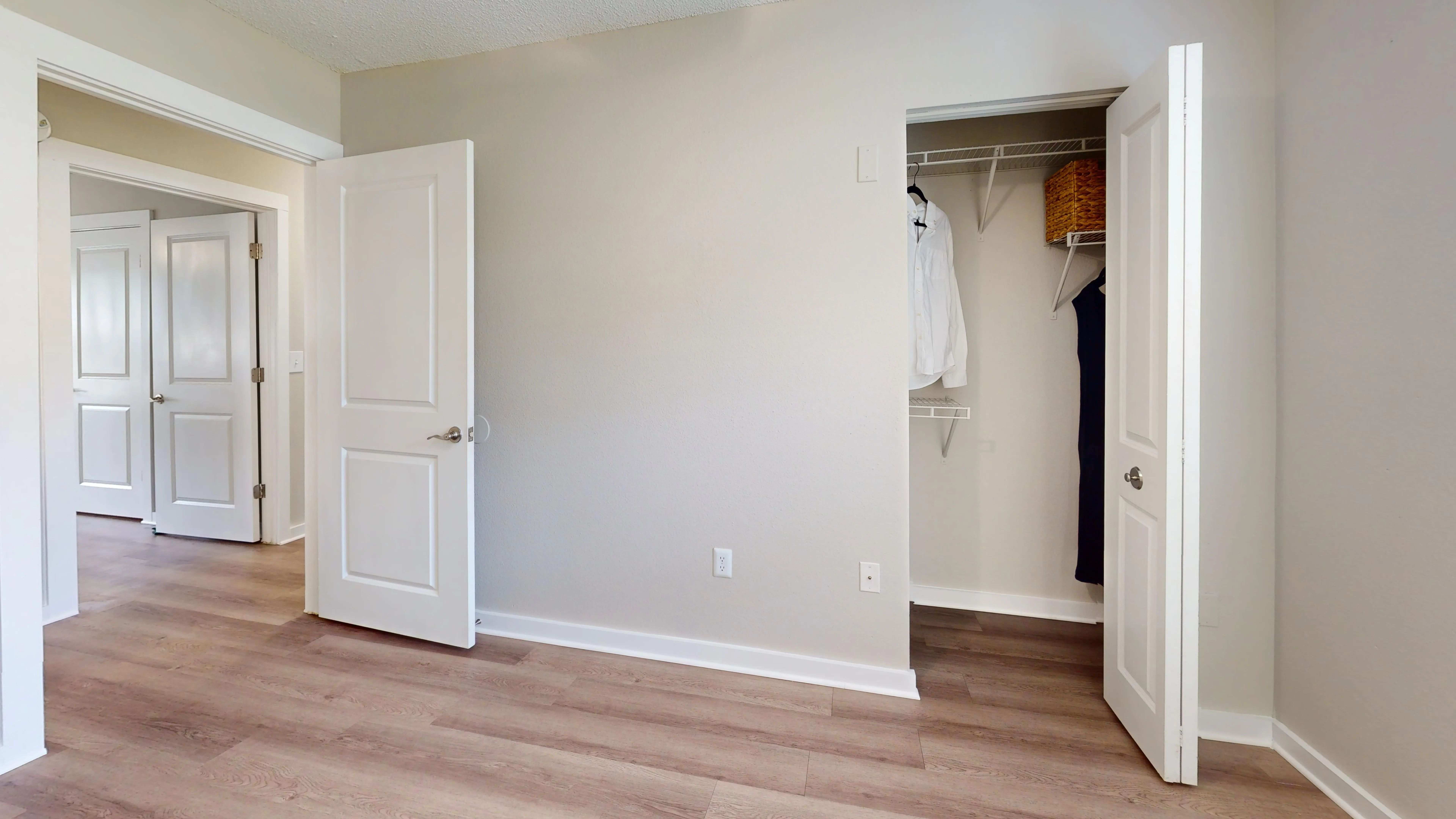 Every closet includes custom shelving to cater to your unique wardrobe organization needs and enhance the versatility of your space.