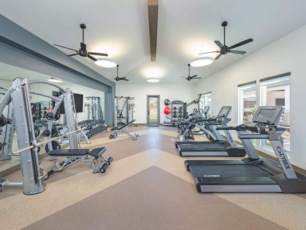 Fitness center with strength and cardio equipment
