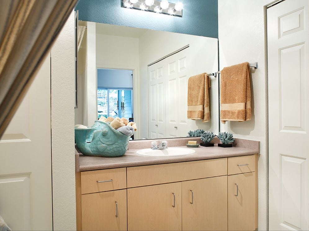 Classic Package I bath with laminate countertops and maple cabinetry