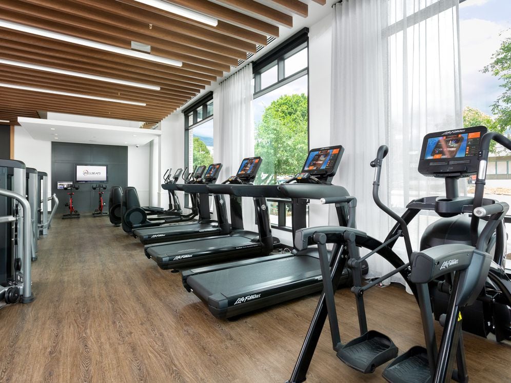 State-of-the-art fitness center with cardio equipment
