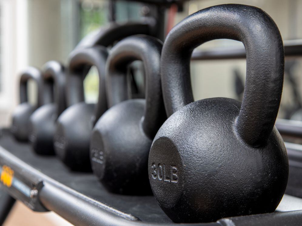 Fitness center with strength equipment