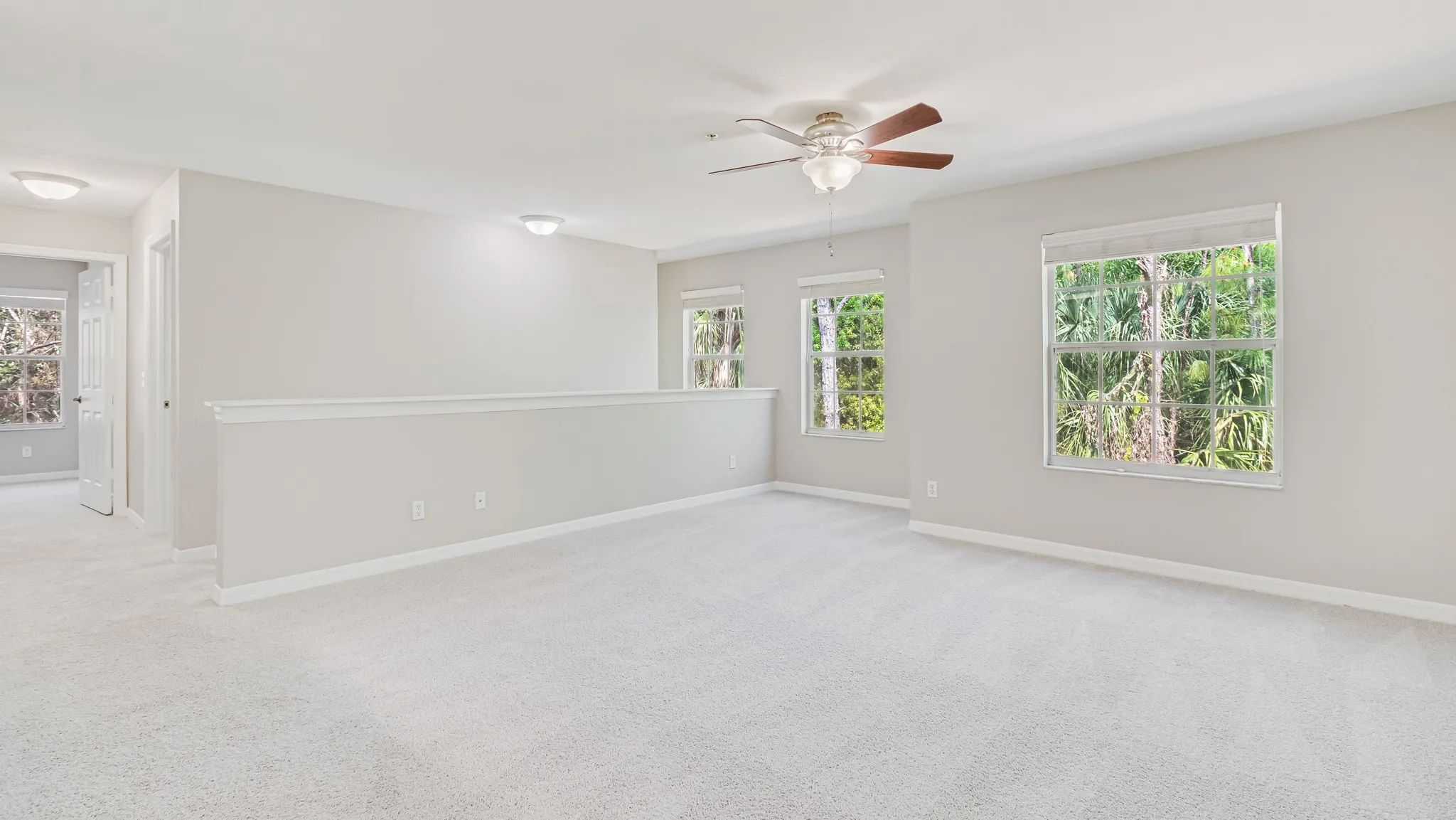 Embrace the space of our large living rooms with multi-speed ceiling fans!