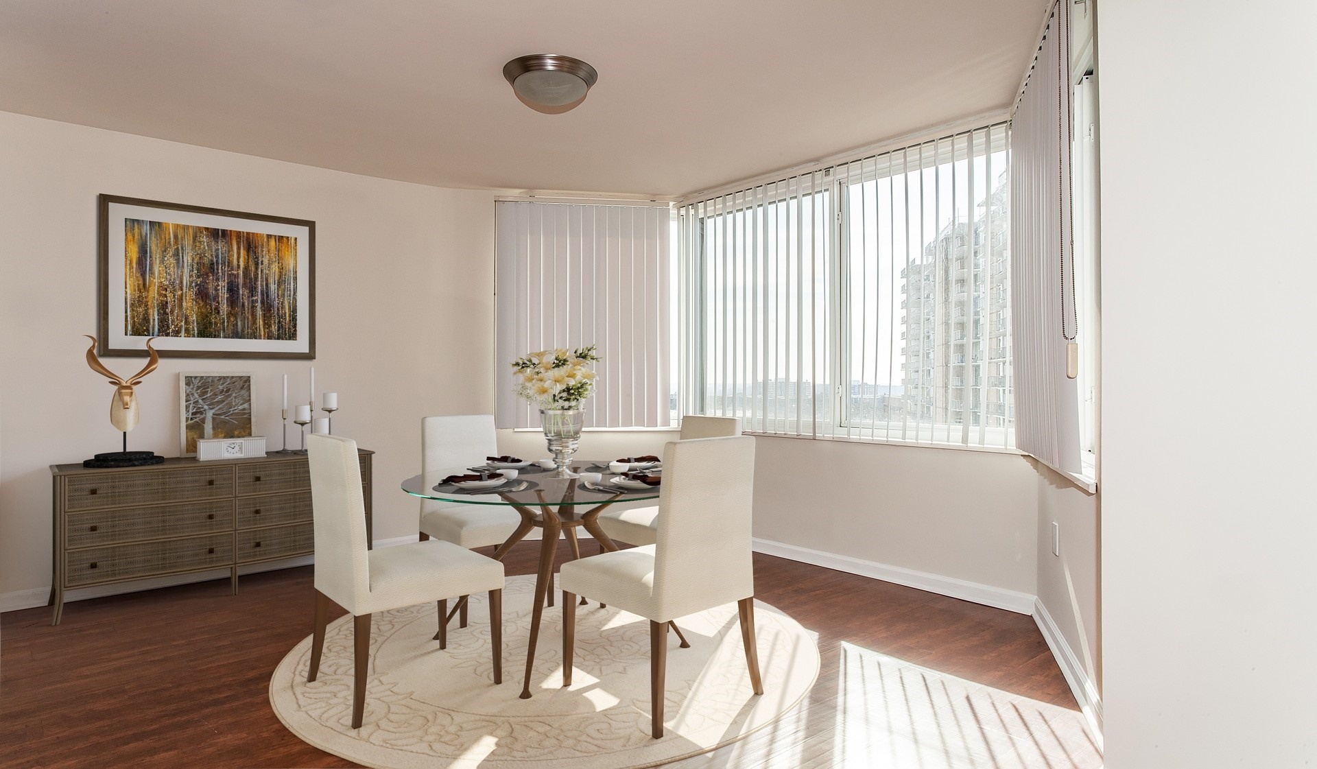 Separate dining space with great natural light