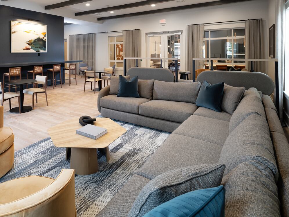 Resident lounge with kitchenette and ample seating