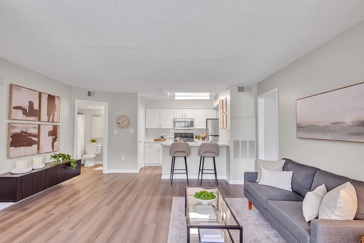 Our apartment homes feature spacious, open floor plan concepts. We are excited to offer in-person tours while following social distancing and we encourage all visitors to wear a face covering.