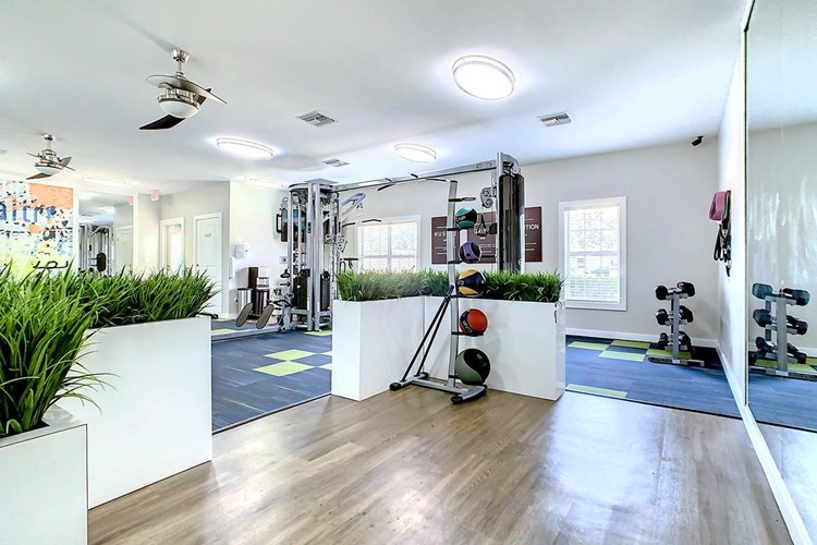 Our fitness center also includes a yoga studio.