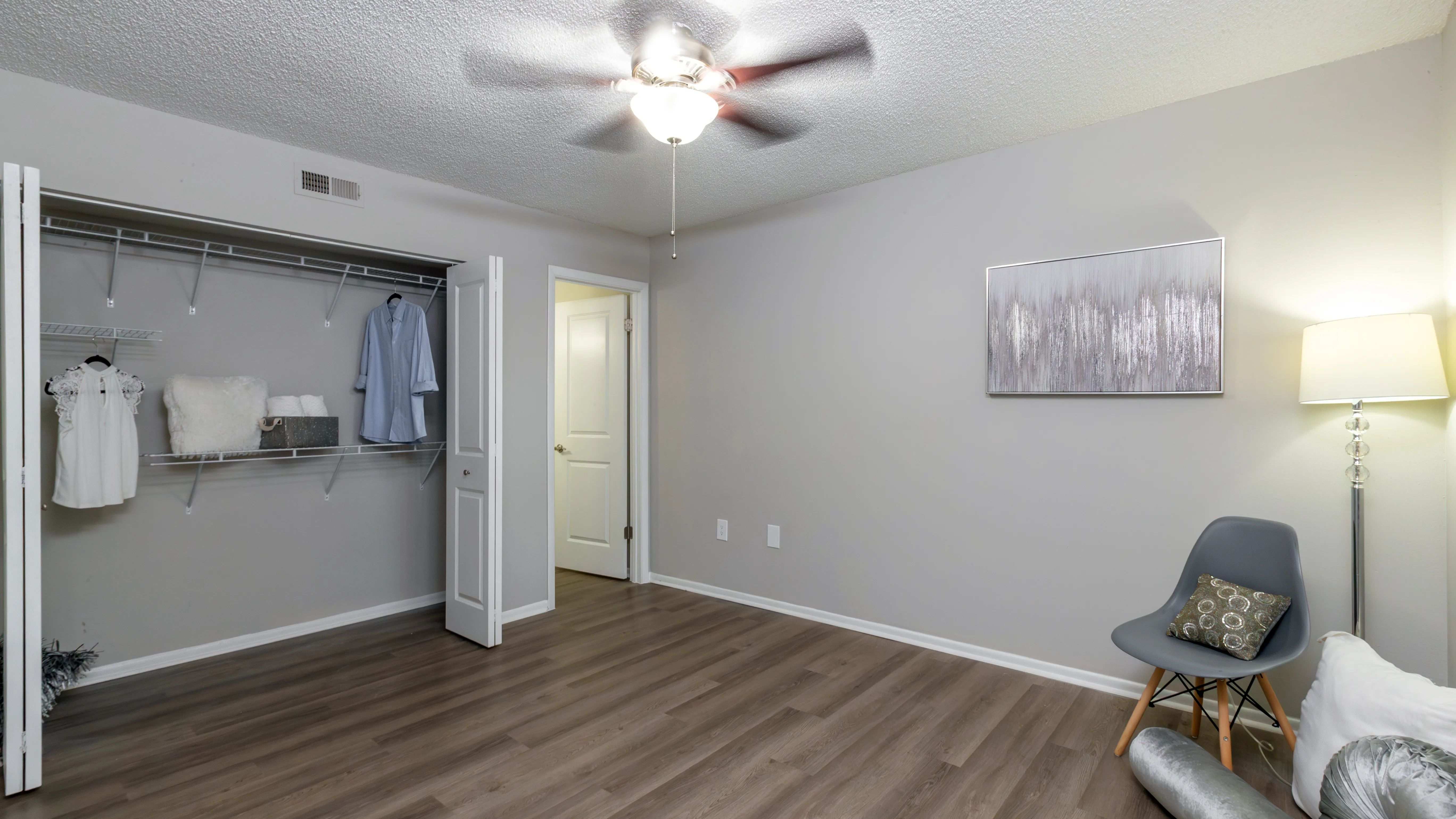 Spacious bedrooms with generous closet space that whisper 'organization' and dreams that say 'home.’