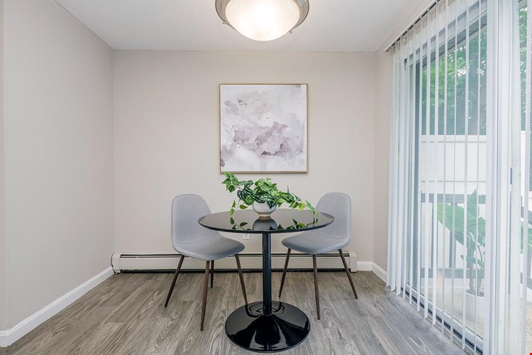 Select floor plans feature a separate dining area.