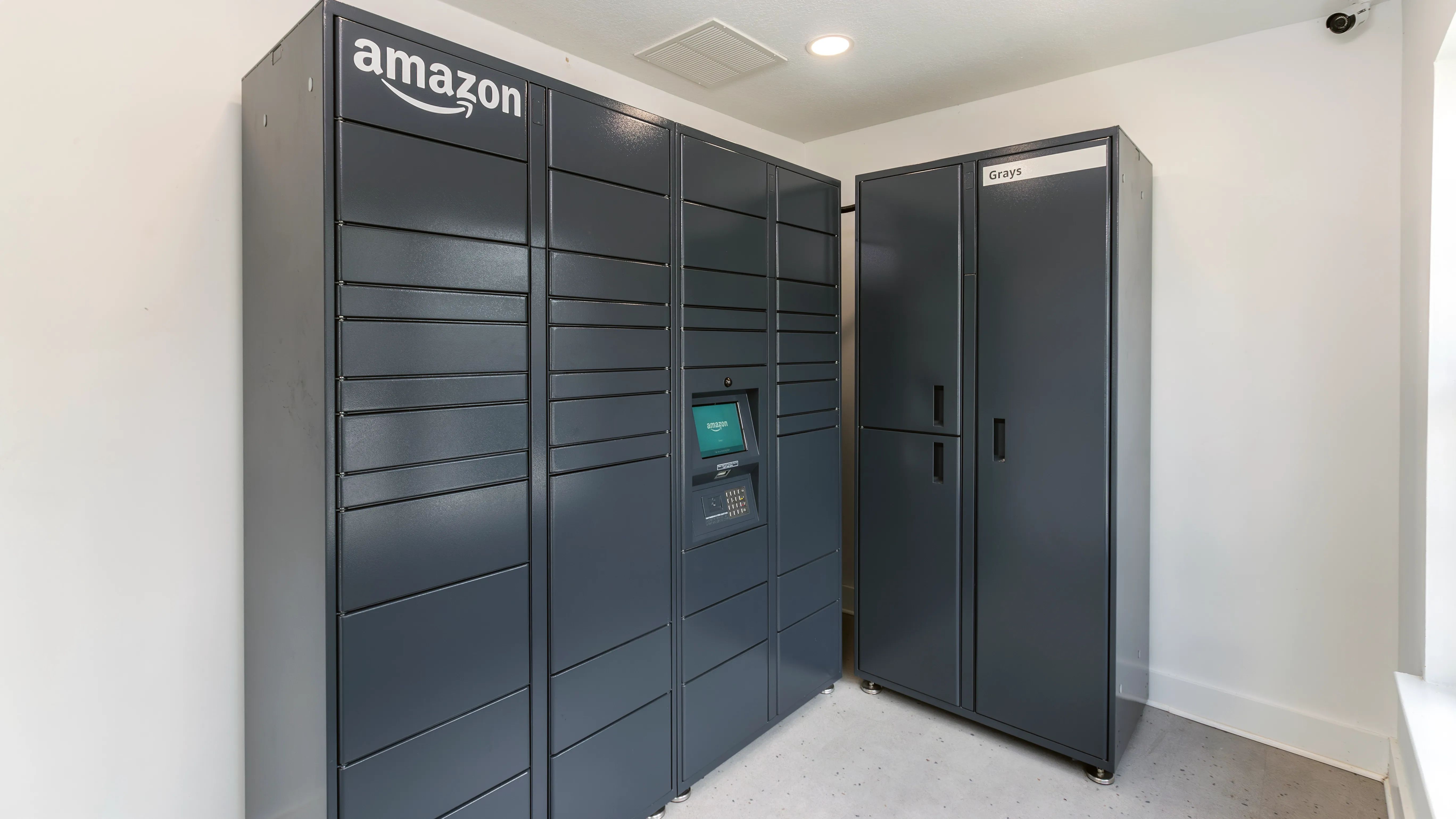 Enjoy the convenience of 24/7 package pickup with our Amazon Package Locker!