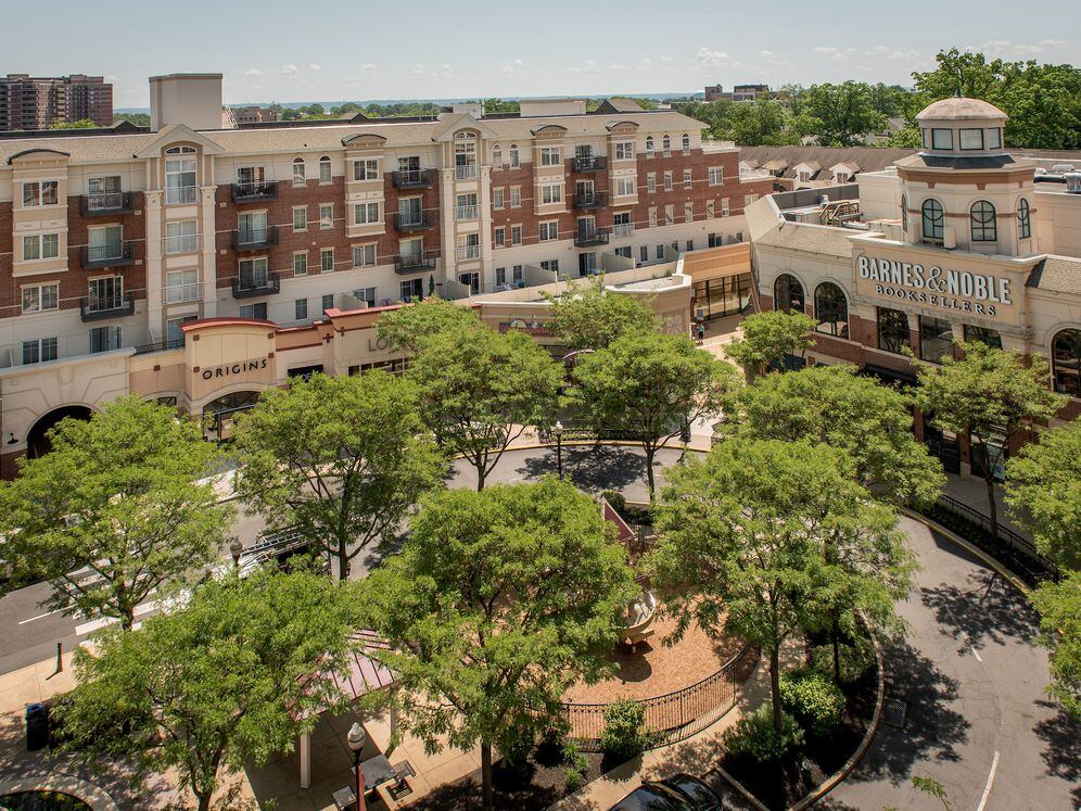 Building exterior with on-site retail