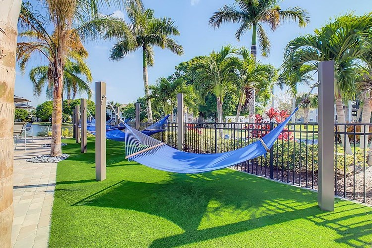 Relax in our hammock garden located on the pool deck.