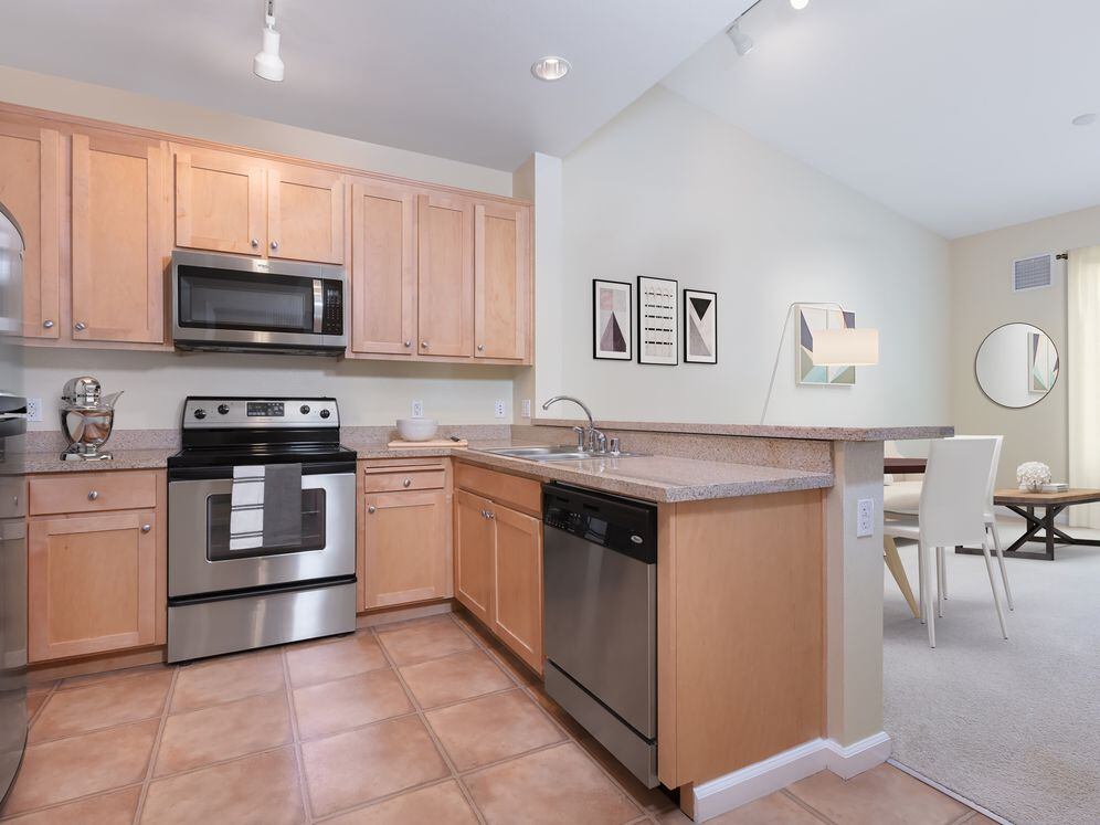 Renovated Package I kitchen and dining areas