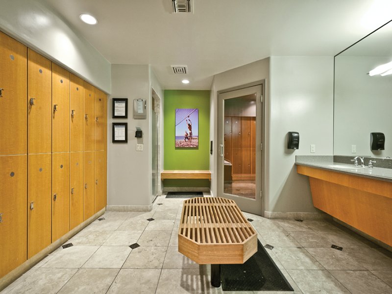 Locker rooms available with sauna