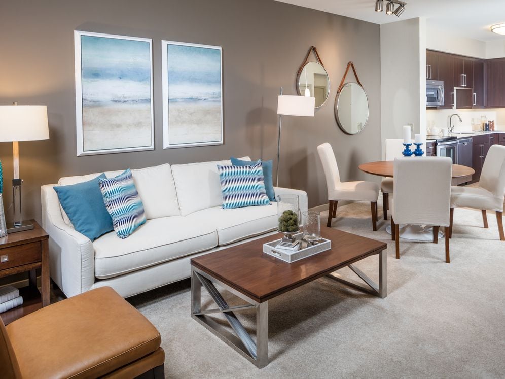 Phase II One Bedroom Espresso Finish Living Dining