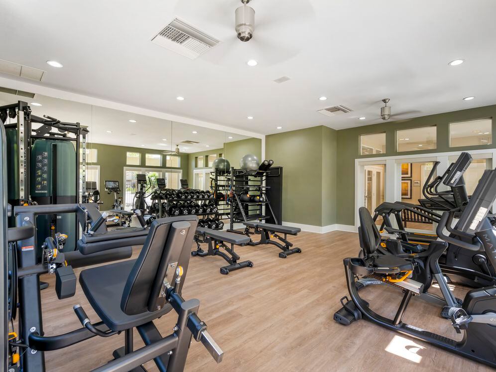 Fitness center with strength and cardio equipment