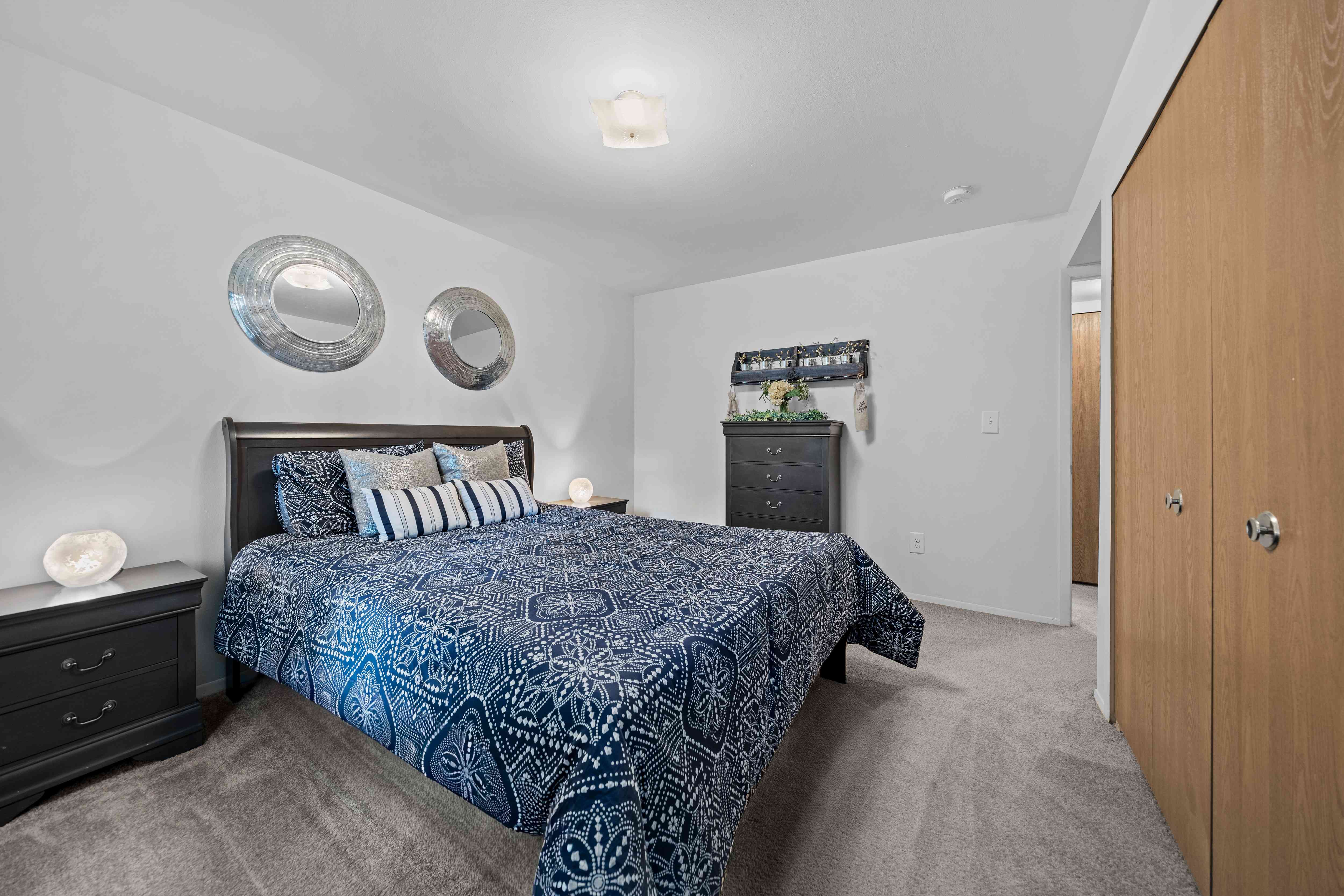 Spacious bedroom at Westwood Village Apartments in Westland, MI