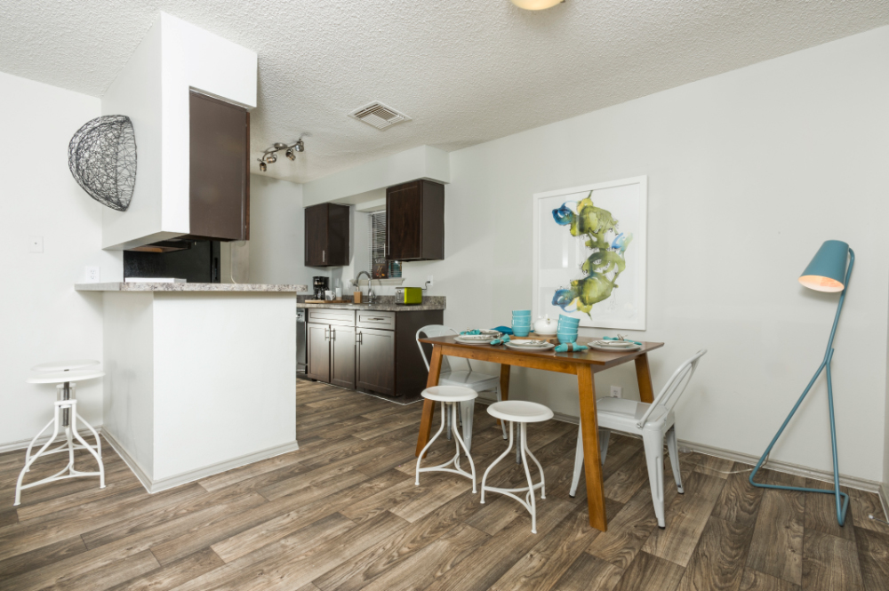 Dining Room with Wood-style Flooring
