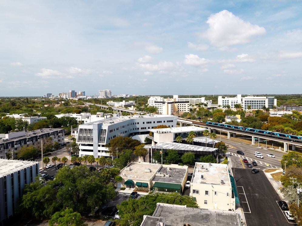 View from community showing proximity to metrorail