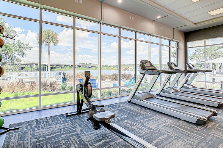 Our fitness center features cardio equipment including treadmills and spinning bikes.