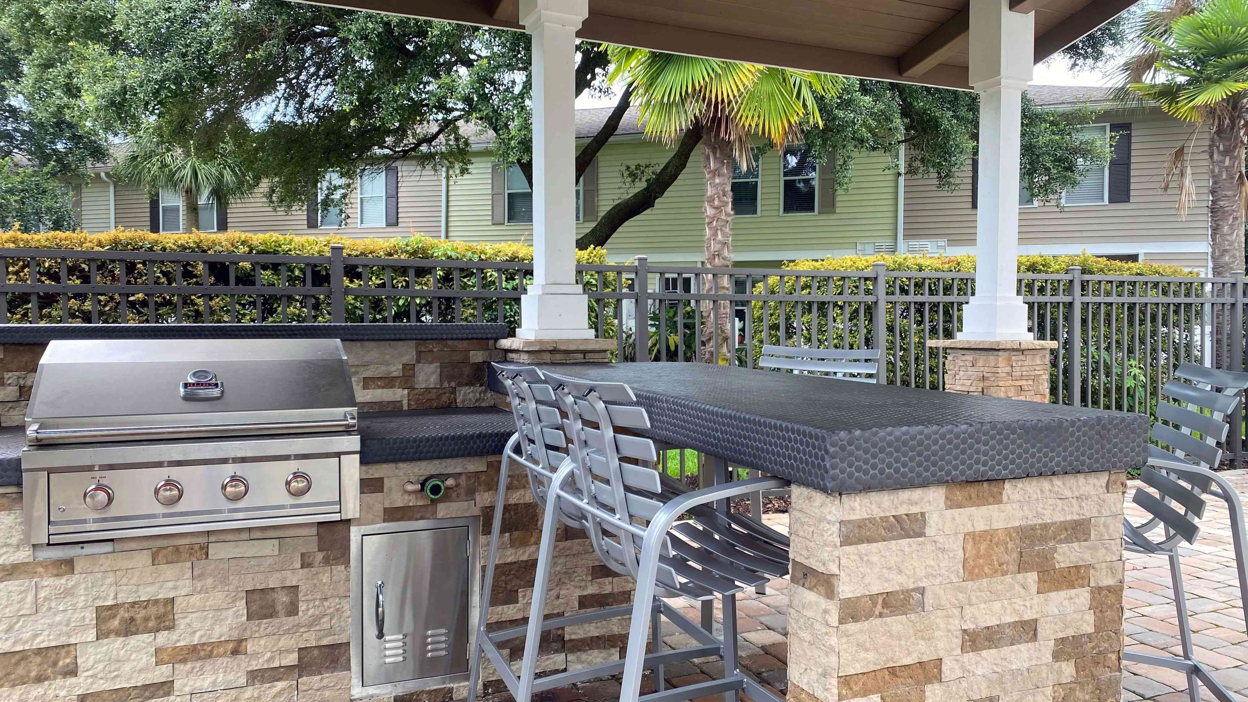 Savor the satisfaction of becoming a grill master at our outdoor kitchen – offering a delightful al fresco culinary adventure.  