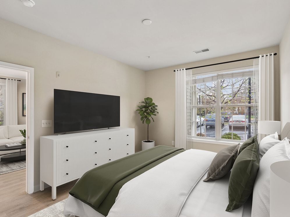 Updated Finishes bedroom with new hard surface flooring