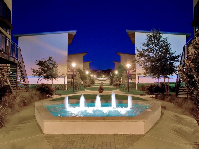 Fountains and Green Space Abound!