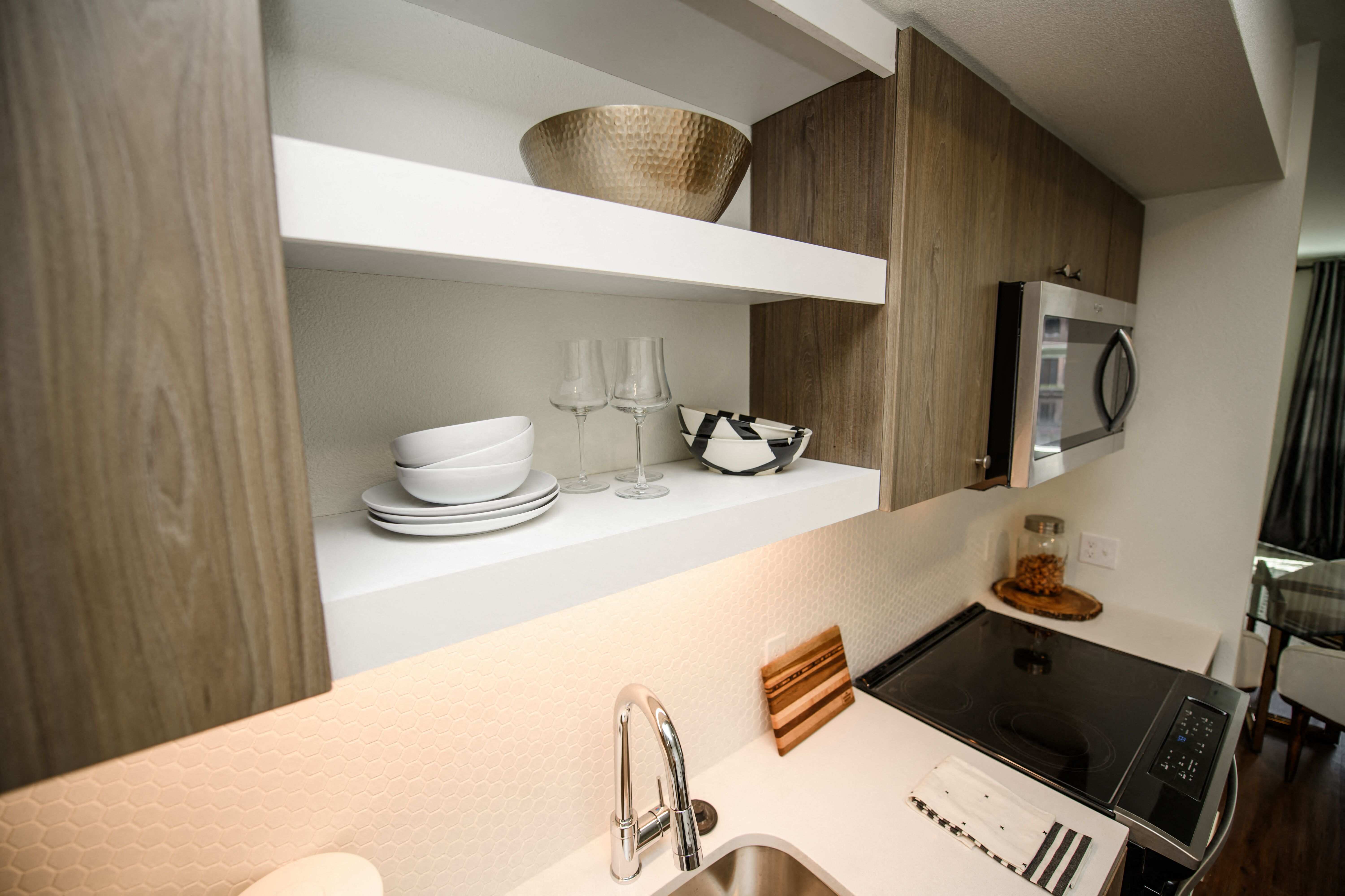 The George Besaw Apartments Kitchen Shelves