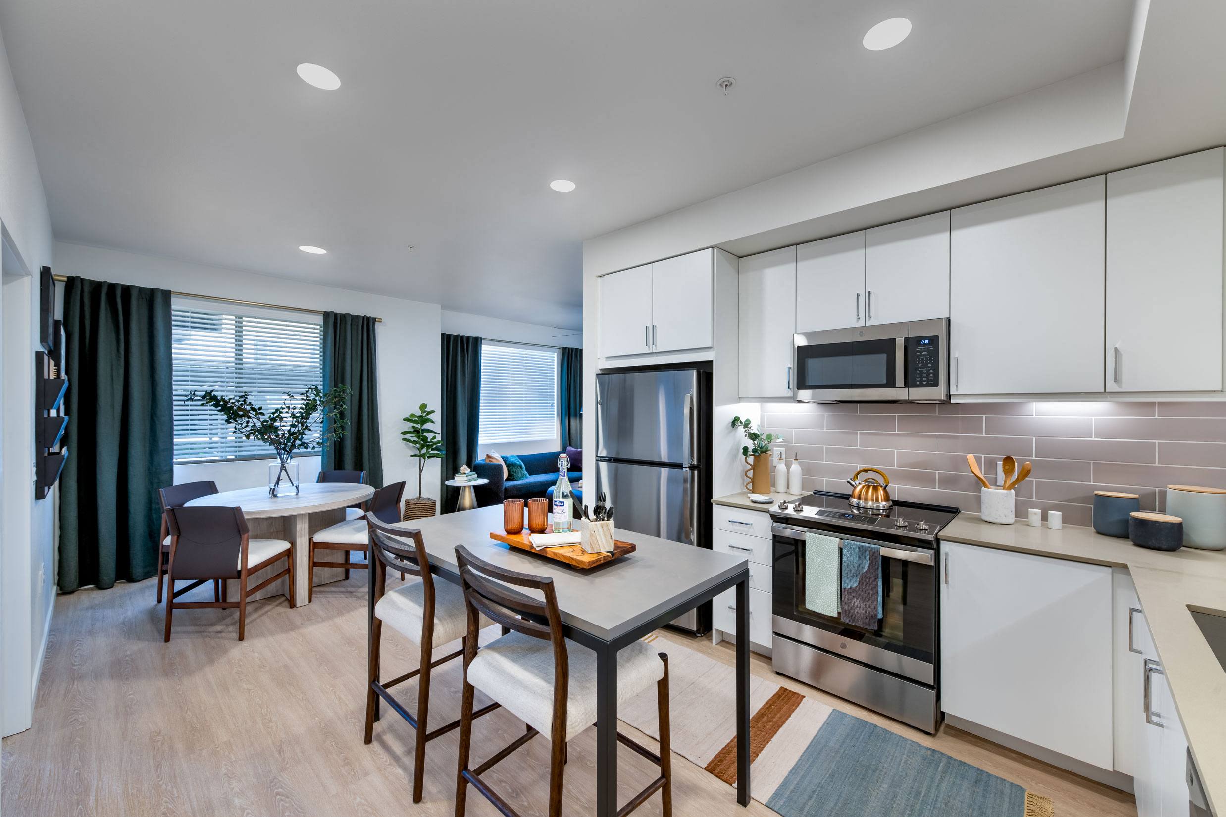 Studio, One-, Two- & Three-Bedroom Floor Plans