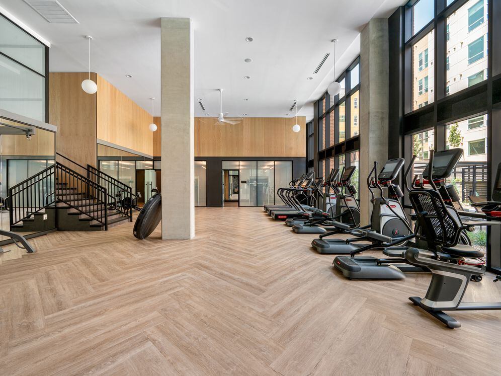 State-of-the-art fitness center with fitness studios, cardio equipment, and free-weights