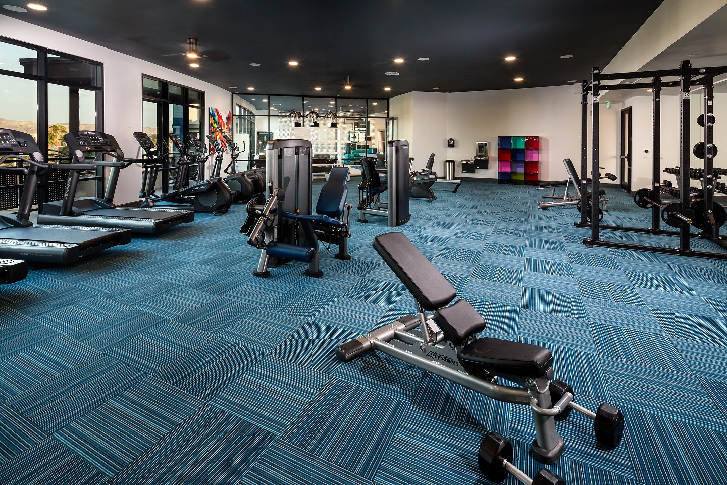 Corona, CA Metro at Main Apartments fitness center