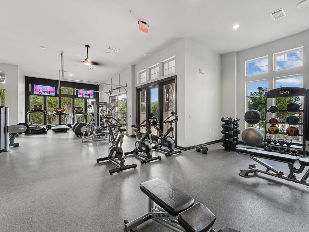 State-of-the-art fitness center with cardio and strength equipment