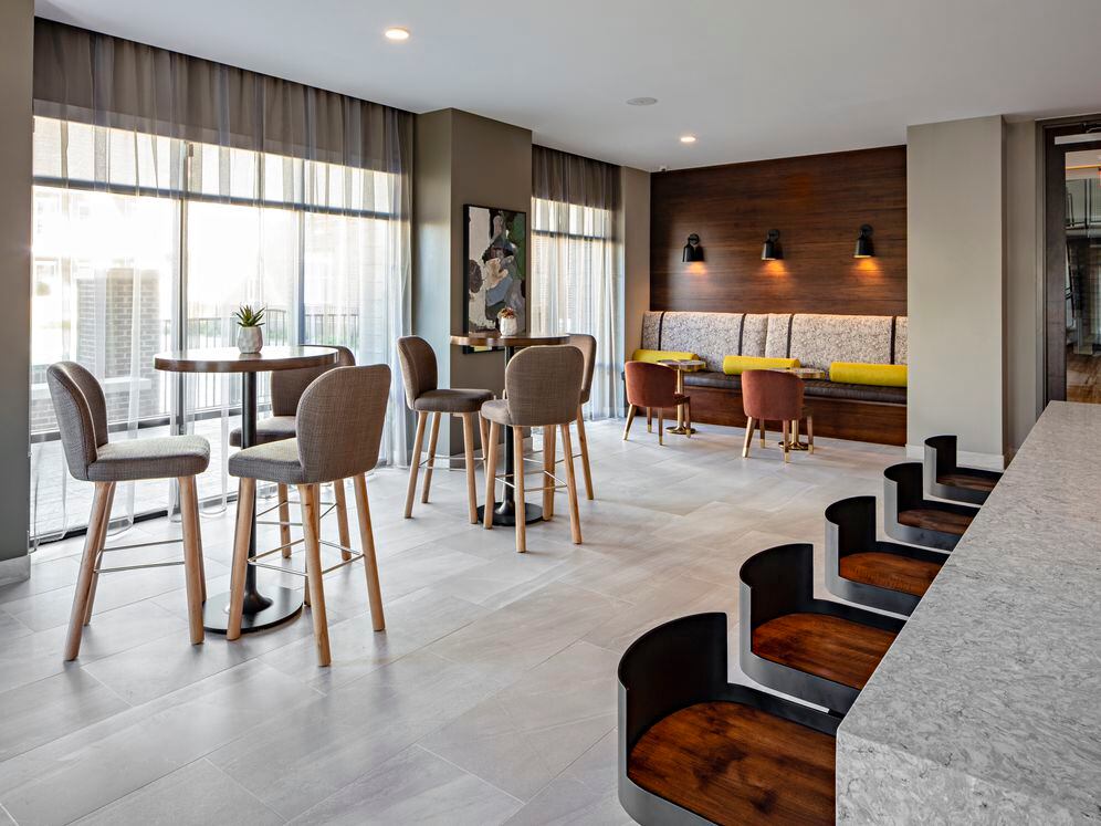 Lounge with multiple seating areas