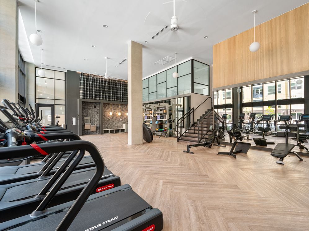 State-of-the-art fitness center with fitness studios, cardio equipment, and free-weights