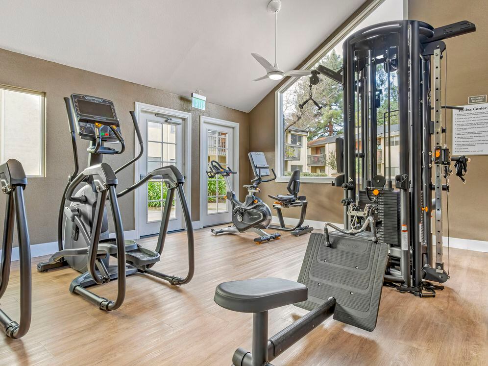 Fitness center with cardio and strength equipment