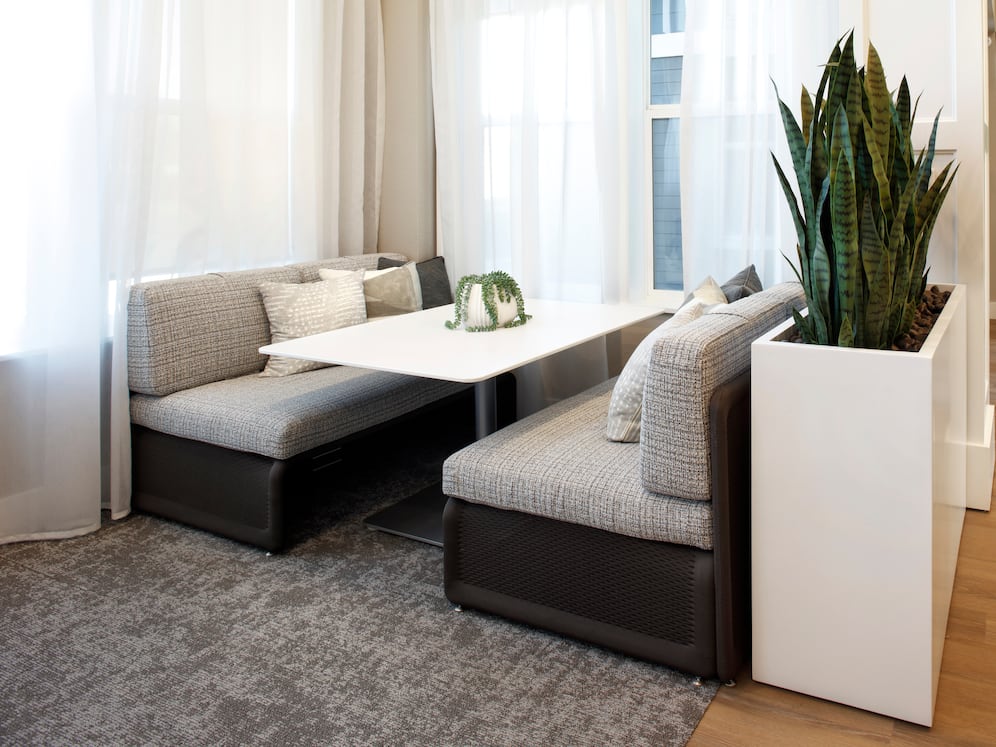 Resident lounge with coworking spaces