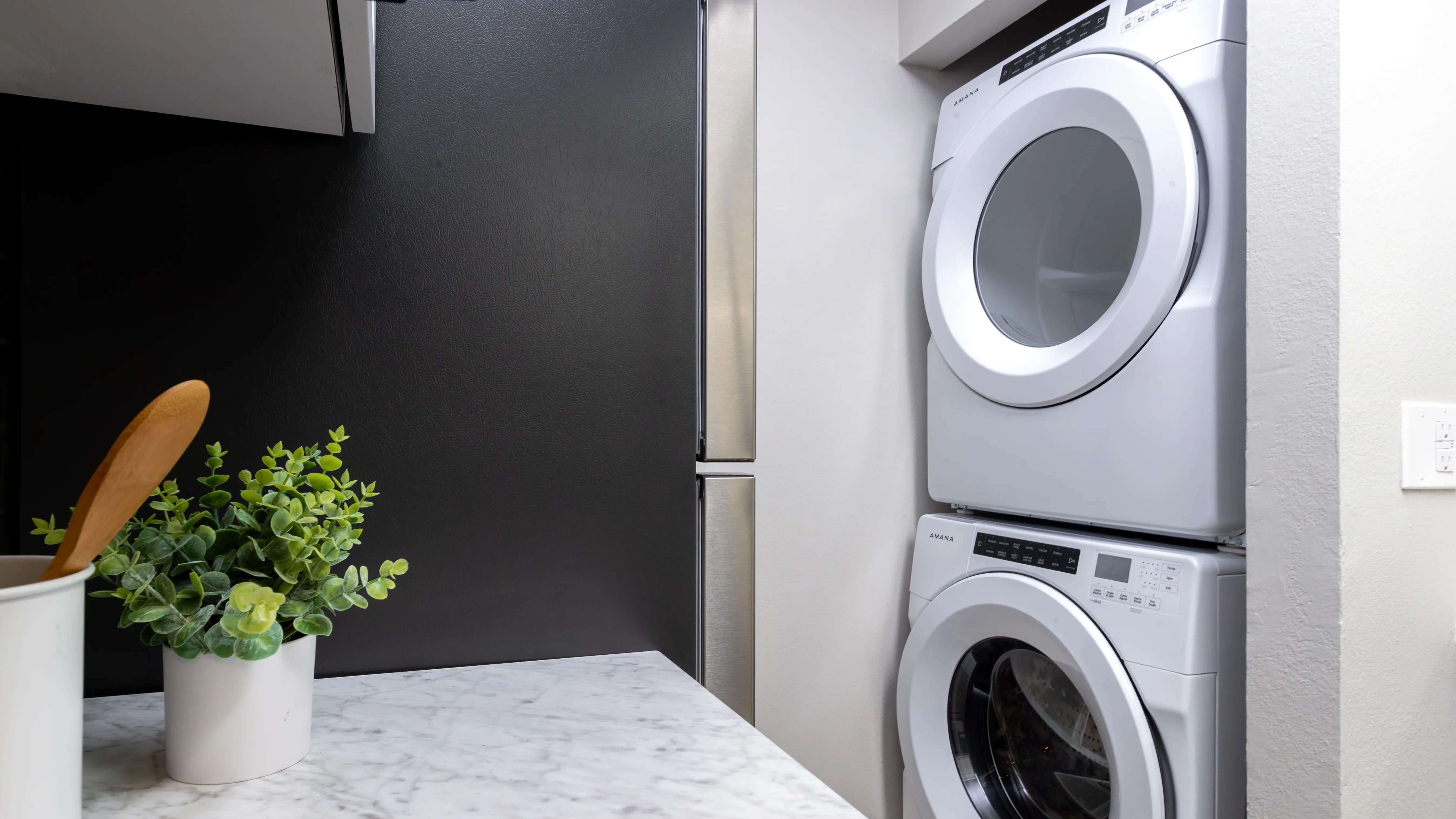 Effortless laundry with convenient in-unit washer and dryer appliances.
